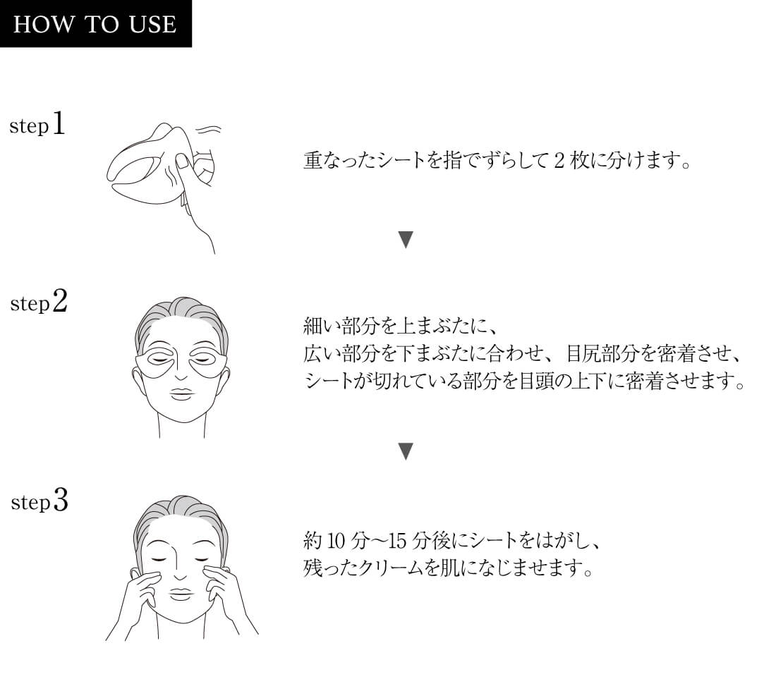 アイゾーンクリームセラムマスクの使い方